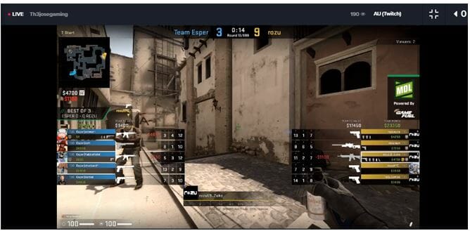 Counter Strike: Global Offensive match underway