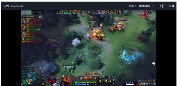 DOTA 2 match in progress