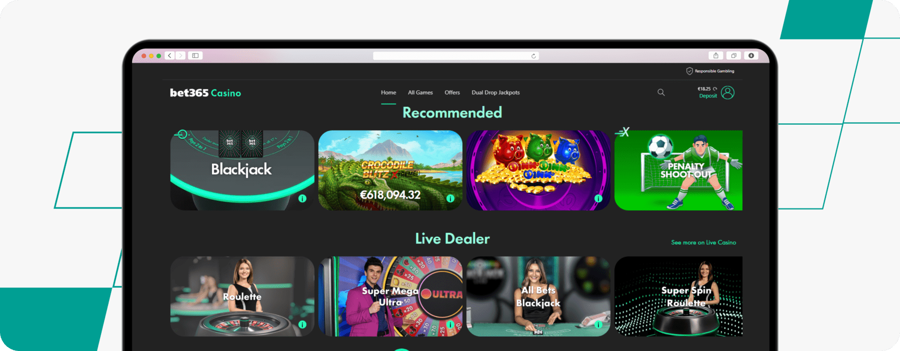 bet365 casino homepage desktop