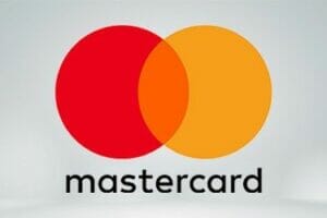 Mastercard logo with red and orange circles