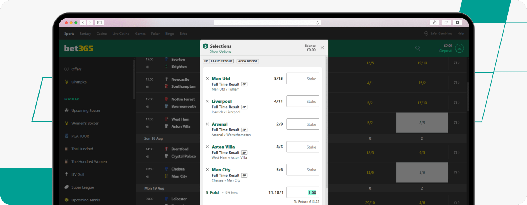 desktop Screenshot of 5-Fold Bet on bet365